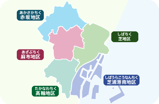 港区のエリアマップ